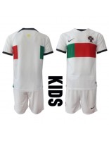 Portugalsko Venkovní dres pro děti MS 2022 Krátký Rukáv (+ trenýrky)